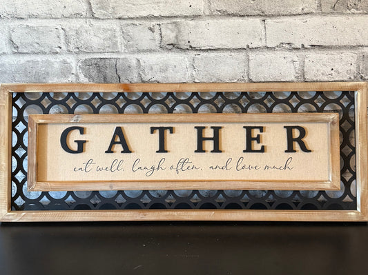 Rustic Gather Sign